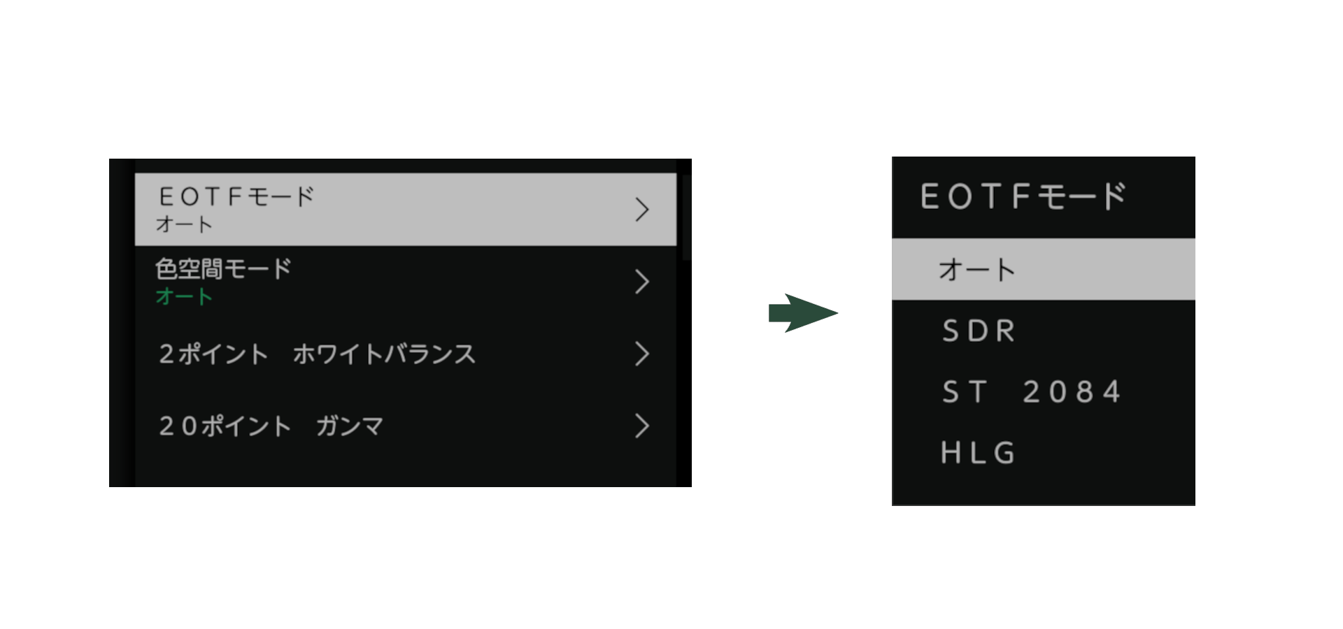 プロユース映像分析・設定_1強制モード設定_レグザ